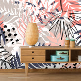 Tropical Abstract Leaves Wallpaper